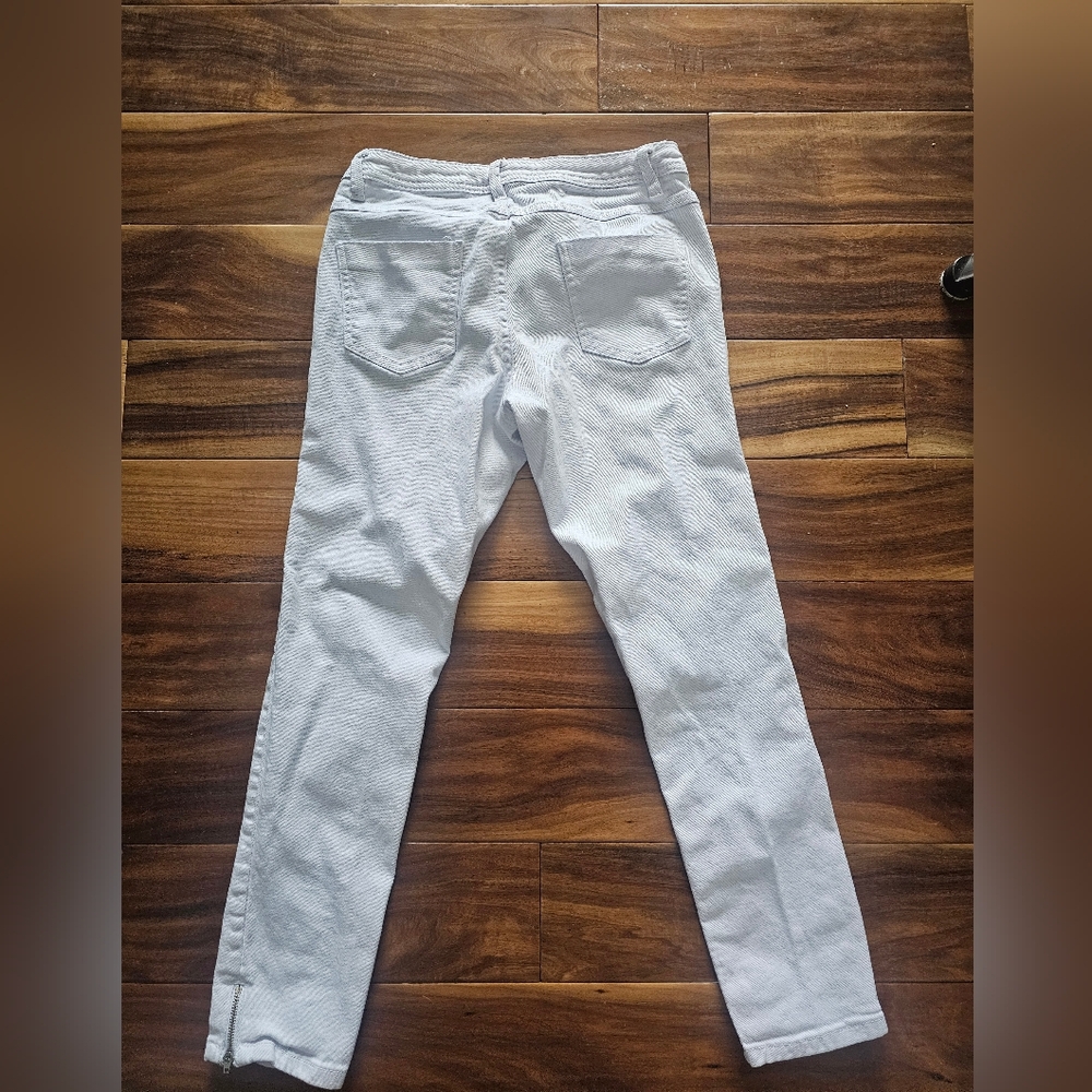 Venus White Women's Jeans with Ankle Zippers 4 - Picture 2 of 5